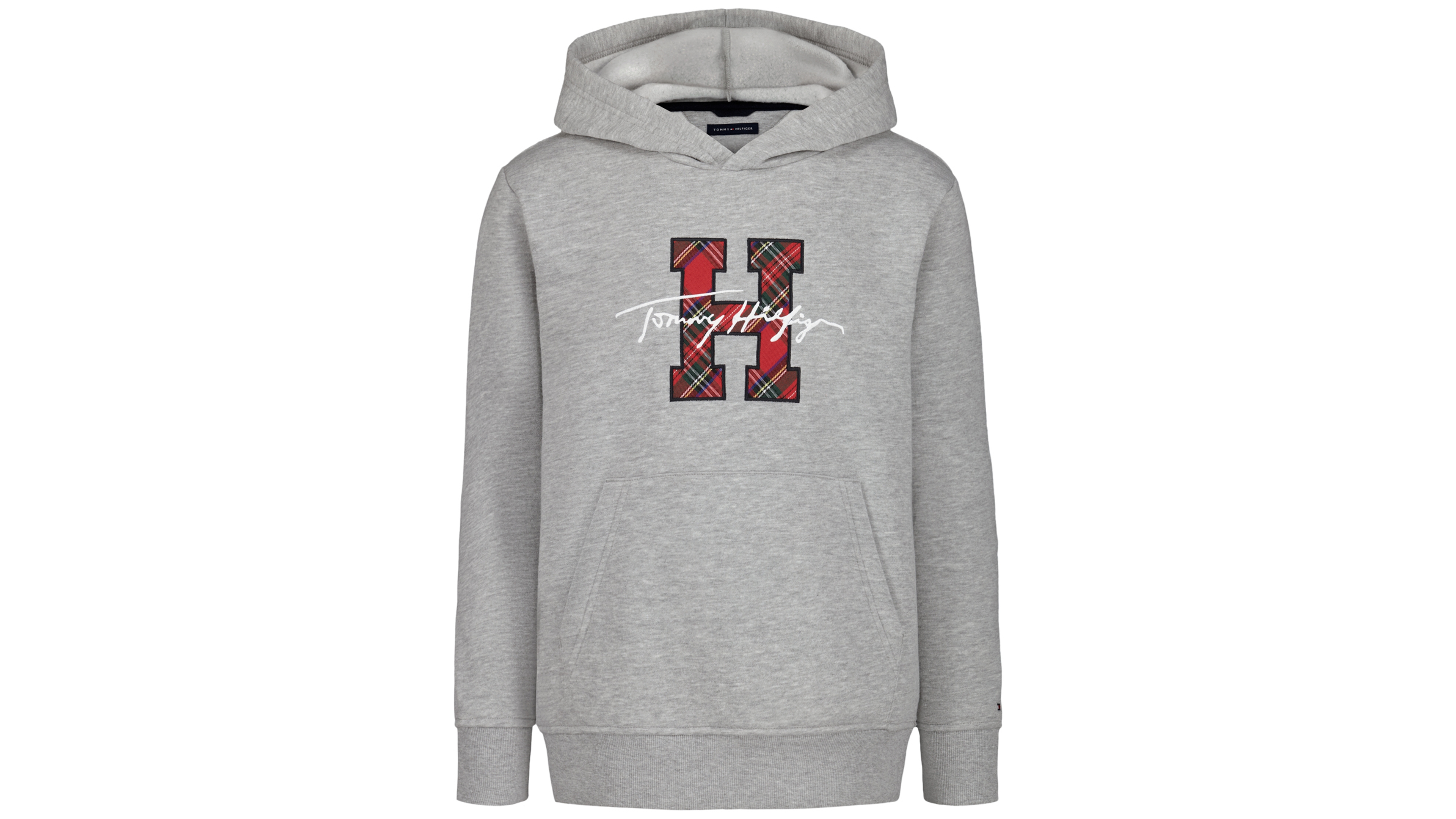 Tommy Hilfiger Boys' 8-20 Plaid H Kangaroo-Pocket Pullover Hoodie, Created for Macy's