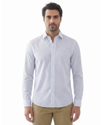 Men's Printed Stretch Long-Sleeve Sport Shirt
