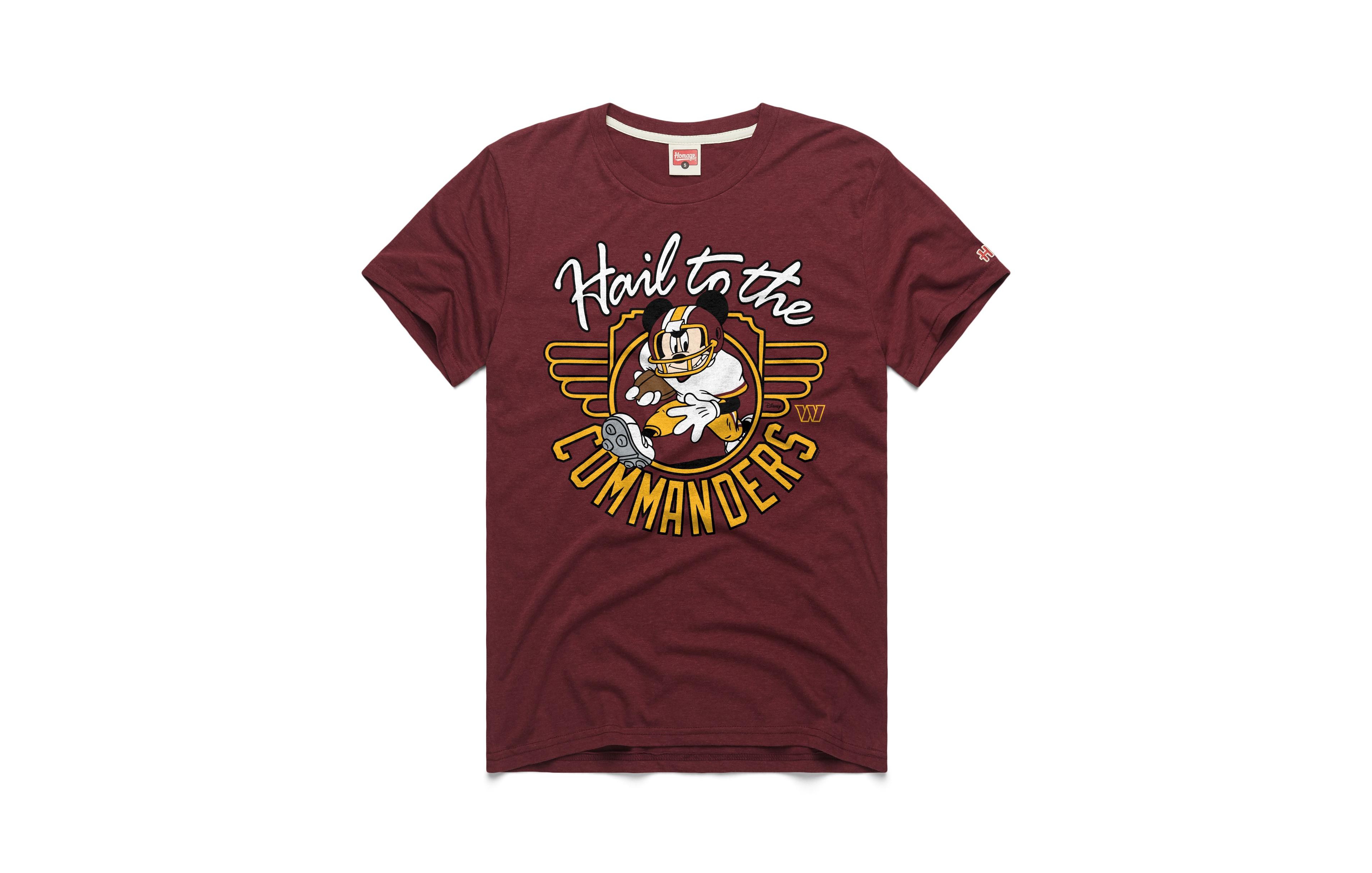 Homage Men's and Women's Burgundy Washington Commanders Mickey T-shirt