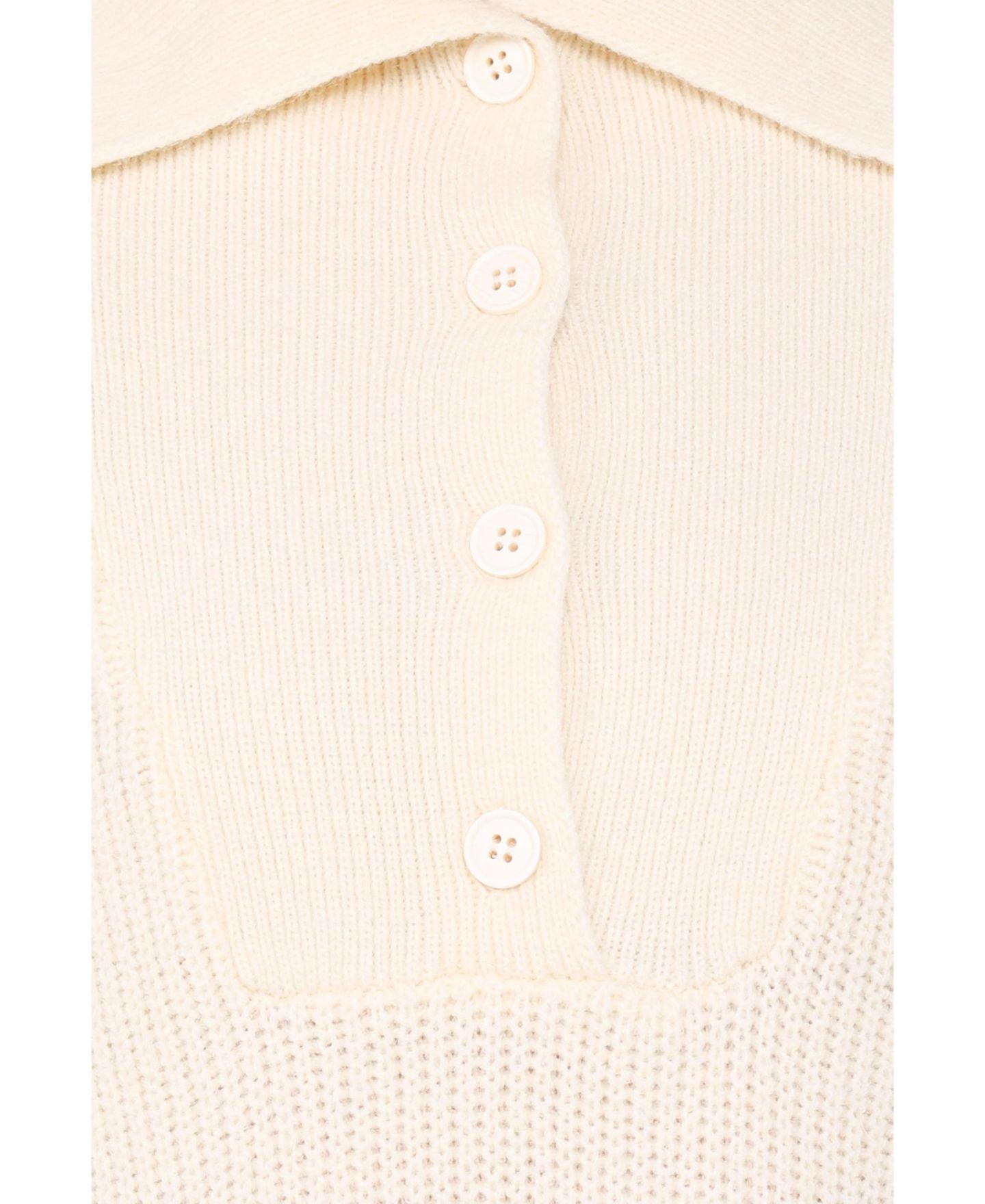 Женский свитер Petal and Pup Chadley Quarter Button Collared Long-Flared-Sleeve, цвет: Кремовый — фото 8