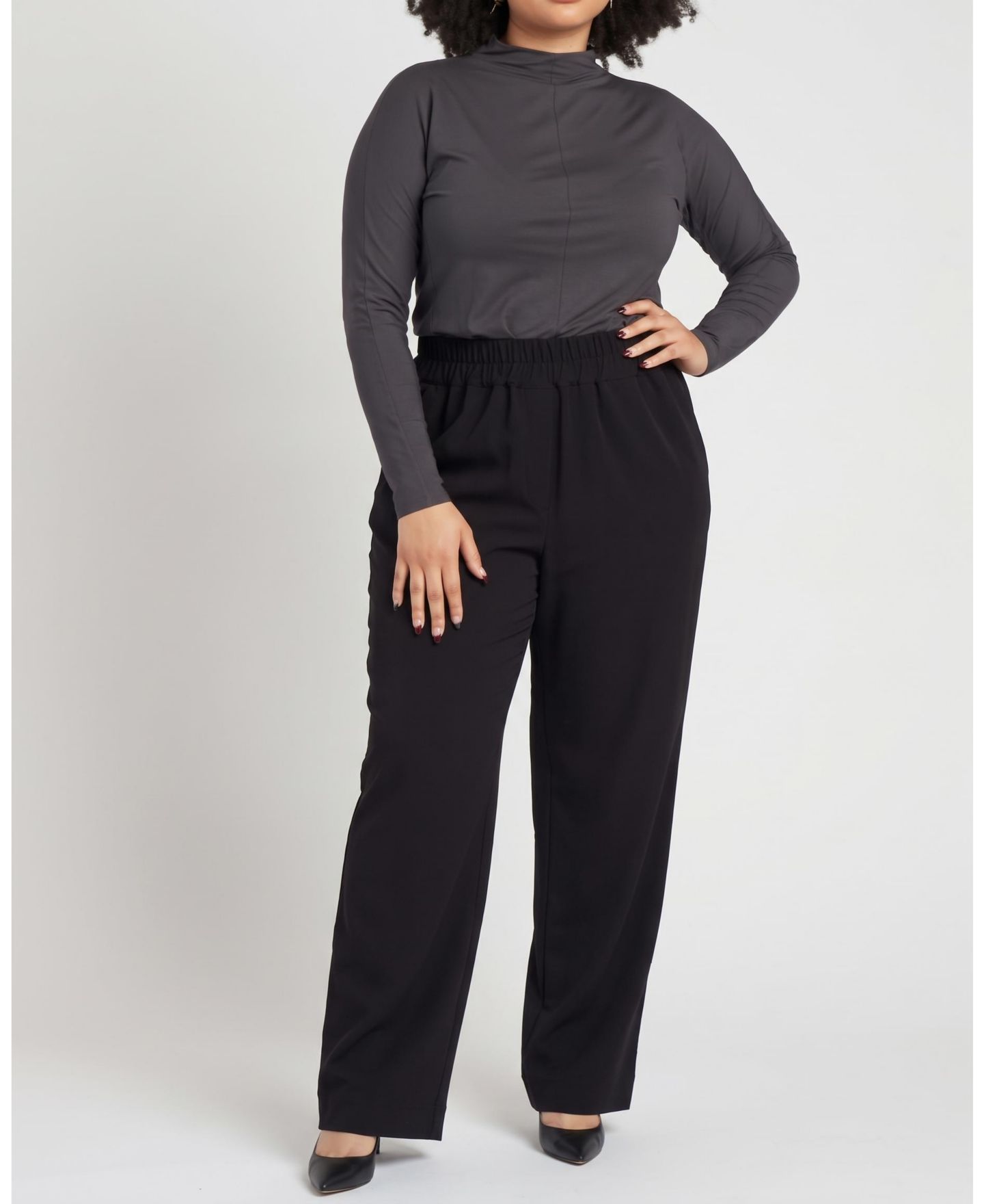 Женские брюки Universal Standard Plus Size All Day Easy, цвет: Чёрный — фото 4
