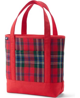 Medium Plaid Open Top Canvas Tote