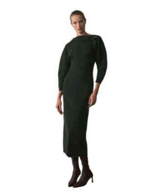 Women's Riesi Boat Neck 3/4-Sleeve Midi Dress
