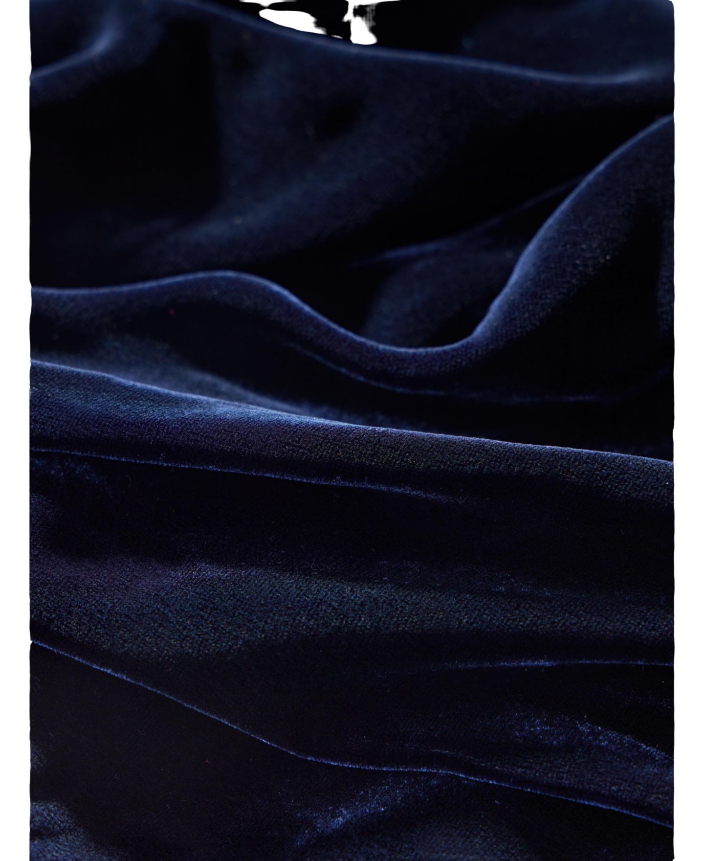Женское платье The Fold Salerno Velvet A-Line Ruched Midi, цвет: Тёмно-синий — фото 7