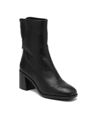 Island Block Heel Round Toe Ankle Boots