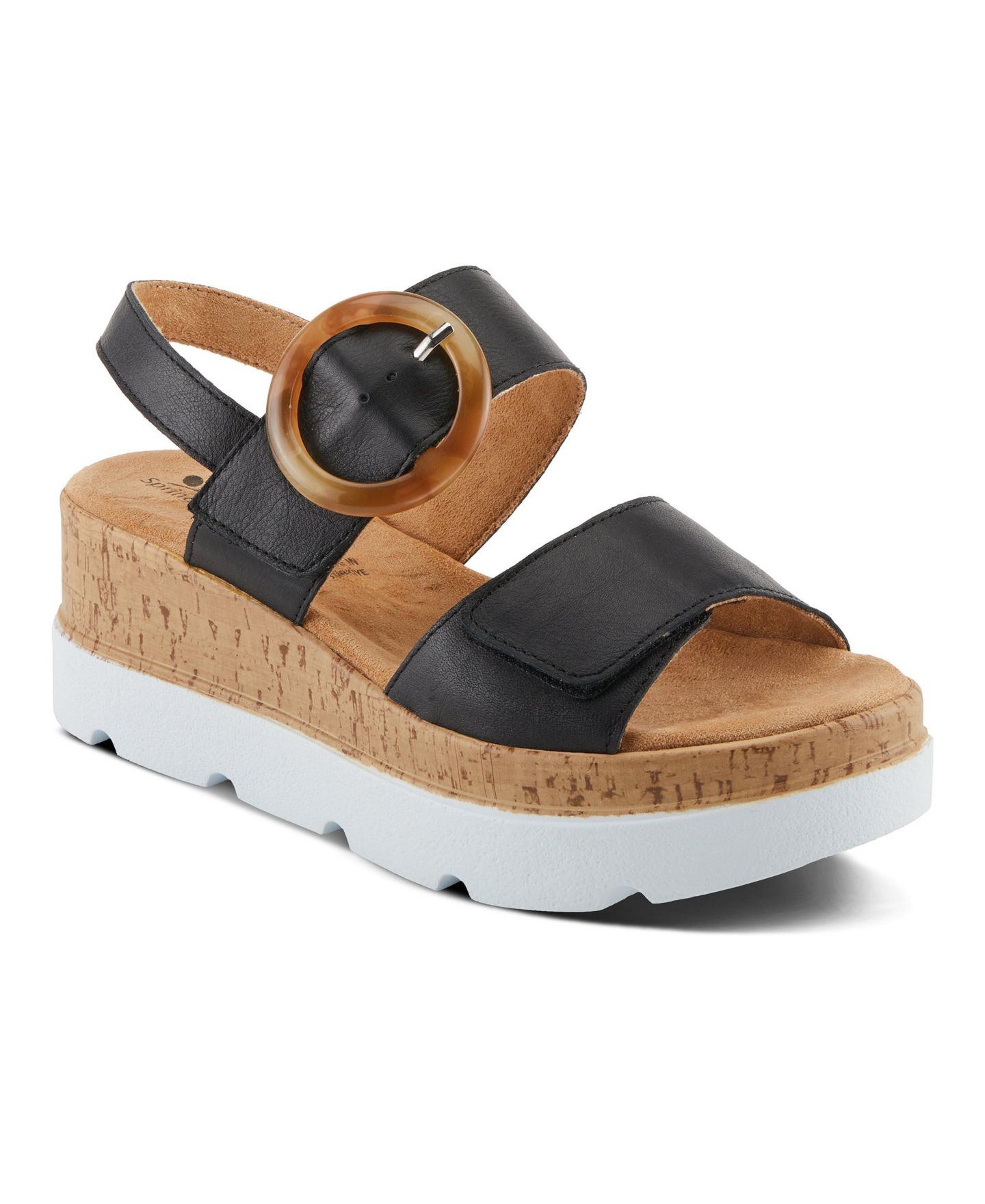 Женские сандалии Spring Step Abarah Platform with Cushioned Insole, цвет: Чёрный — фото 1