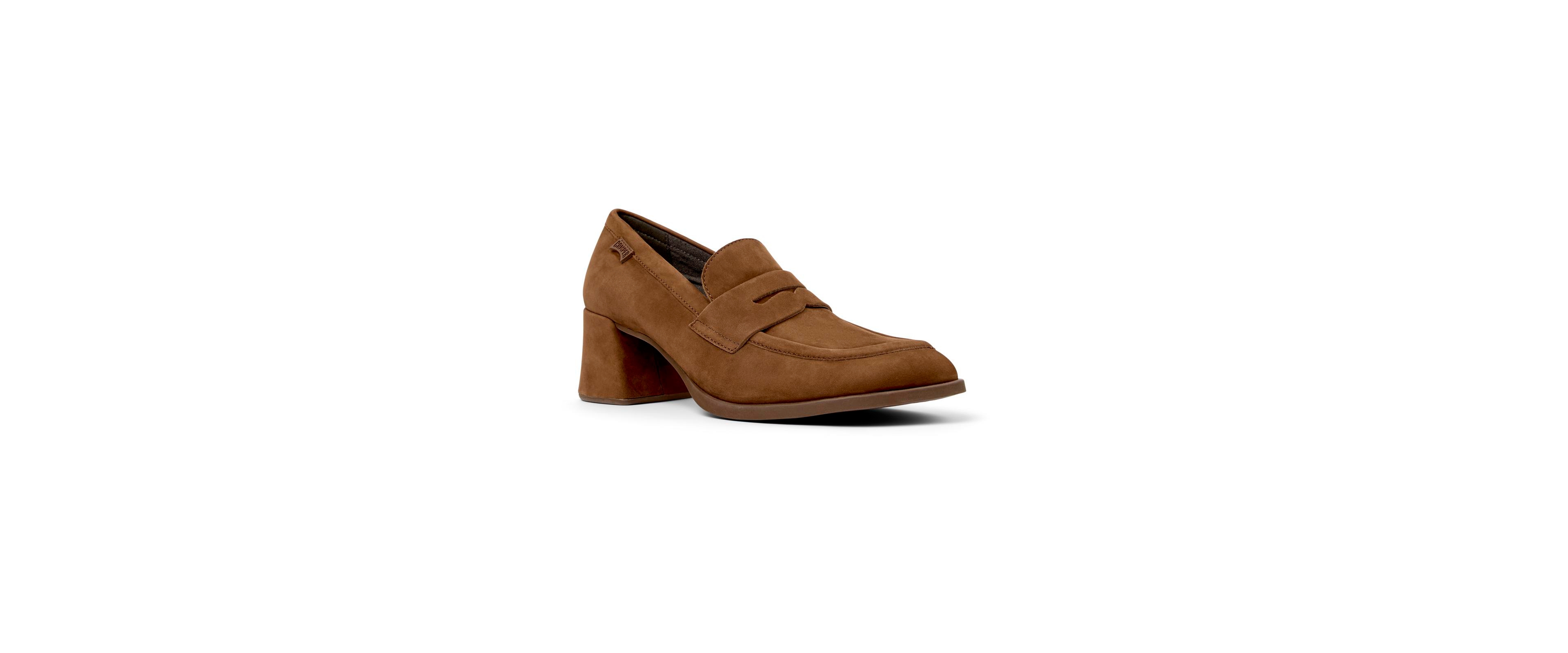 Camper Women's Kora Nubuck Block-Heel Square-Toe Pumps