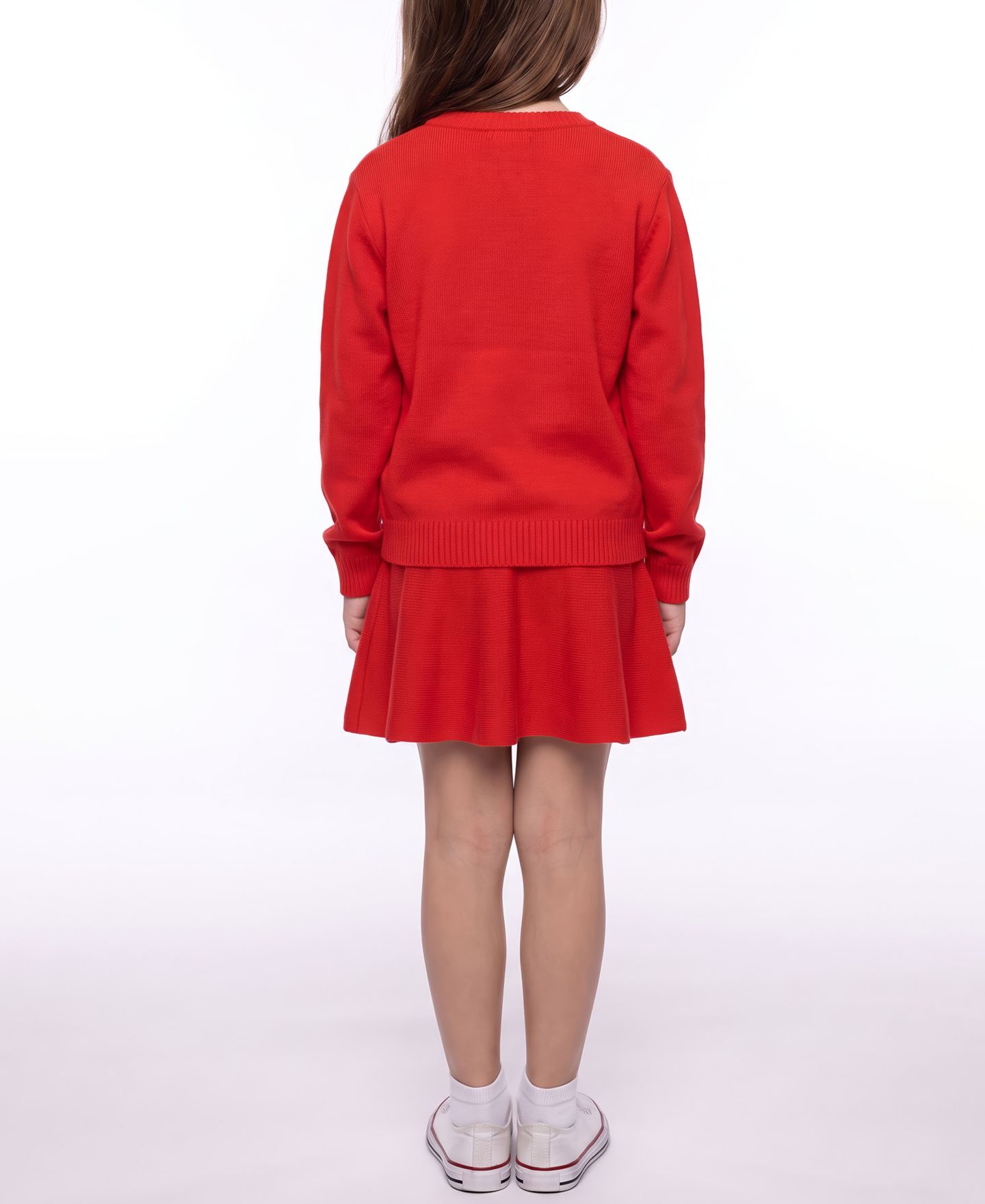 Свитер CeCe Bow Heart Soutache Long-Sleeve для девочек, цвет: Красный — фото 4