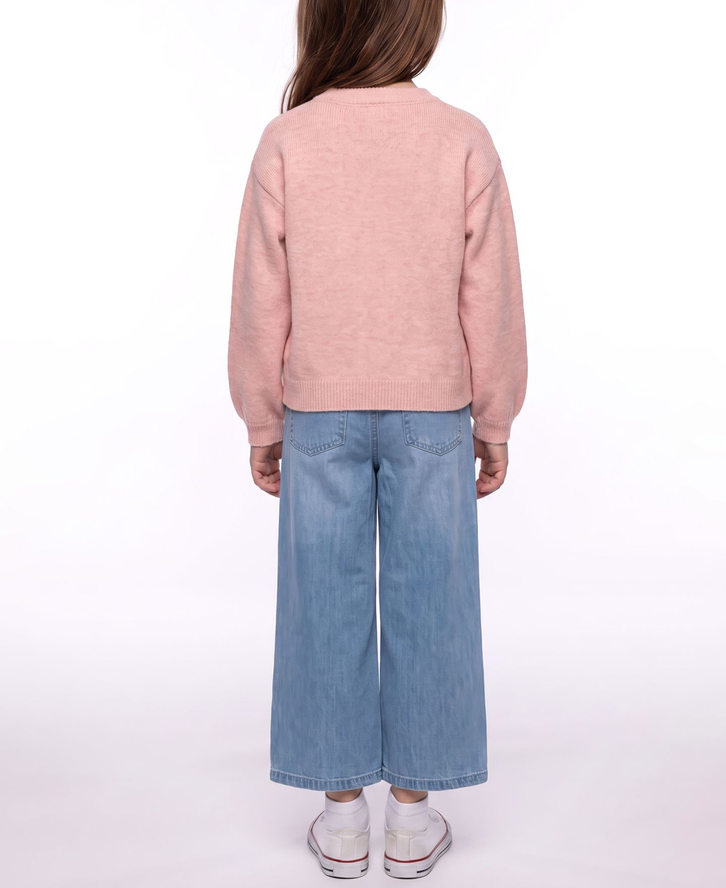 Свитер CeCe Swan Intarsia Long-Sleeve Pullover для девочек, цвет: Мягкий розовый — фото 3