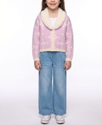 Girls' 7-16 Front Buttoned Cardigan