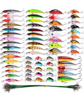 Fishing Lures Kit Mixed Minnow Popper Crank Baits Soft Lures For Freshwater Saltwater