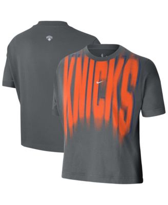 Women's Gray New York Knicks 2026 Game Theater Anthem T-shirt