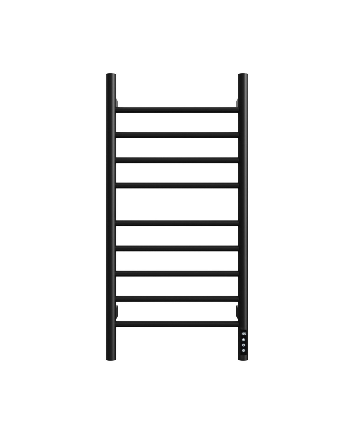 Phying 9-Bar Heated Towel Rack Wall Mounted Towel Warmer with Intelligent Touch Screen Timer Polished 304 Stainless Steel for Bathroom