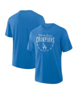 Men's Royal Los Angeles Dodgers 7x World Series Champions Slub T-Shirt