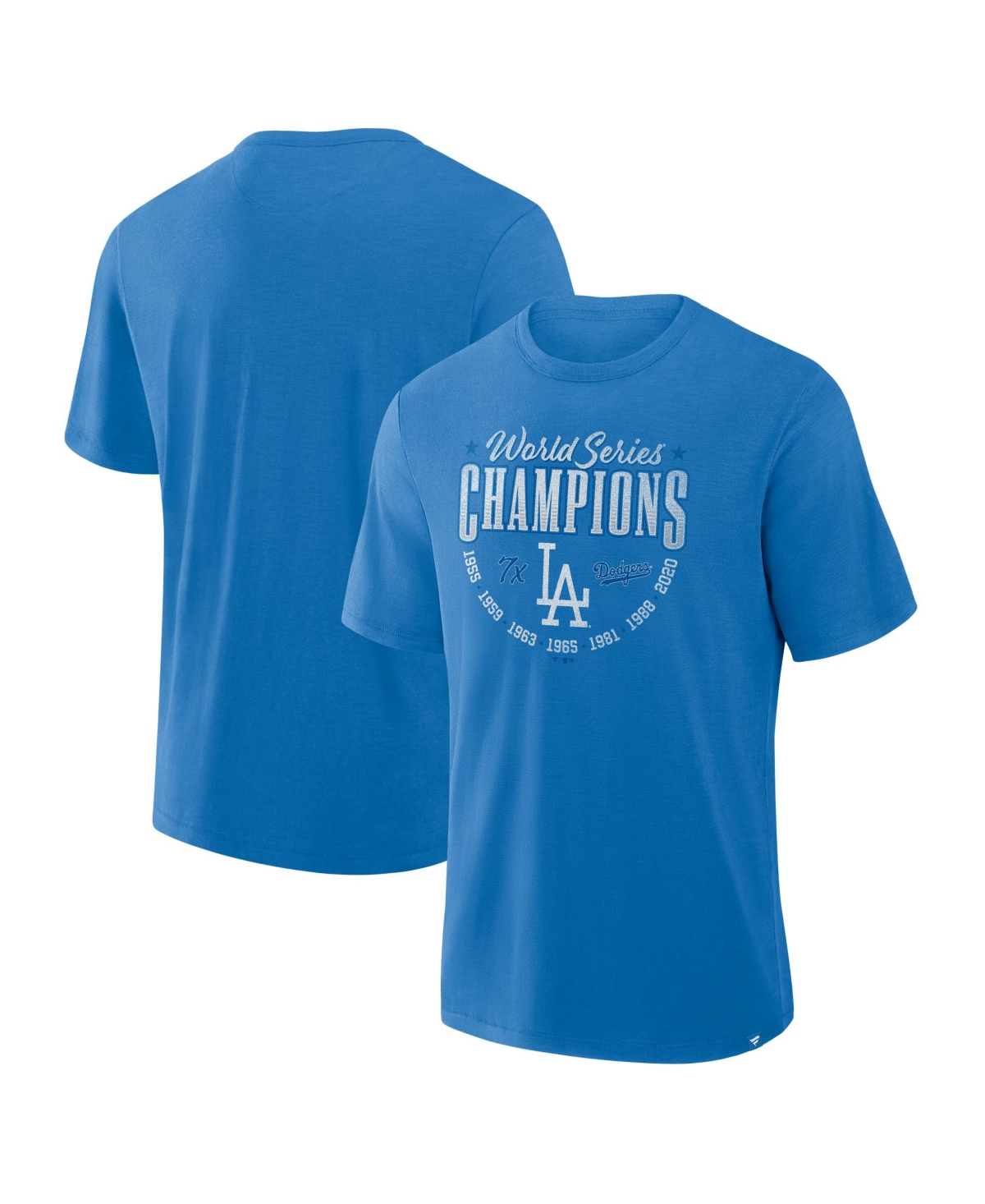 Fanatics Men's Royal Los Angeles Dodgers 7x World Series Champions Slub T-Shirt - Royal