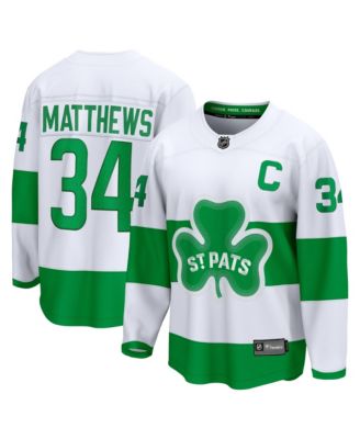 Men's Auston Matthews White Toronto Maple Leafs St. Pats Captain Premier Breakaway Player Jersey