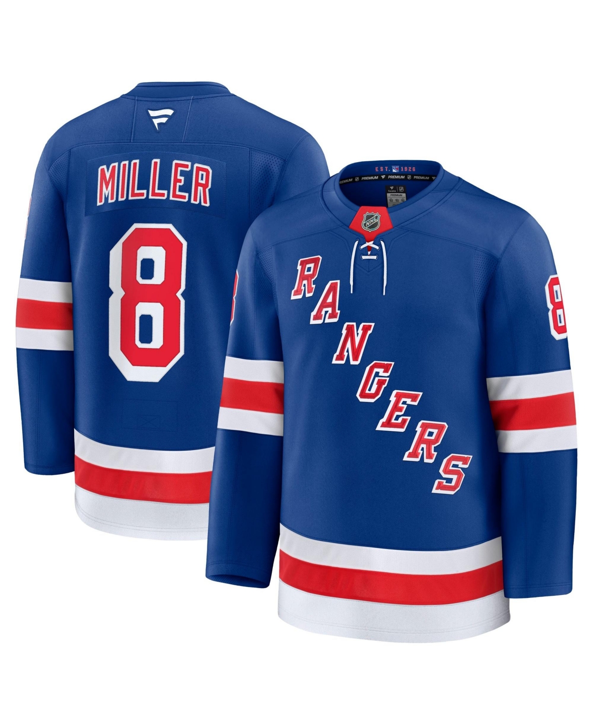 Fanatics Men's J.t. Miller Blue New York Rangers Home Premium Jersey - Blue