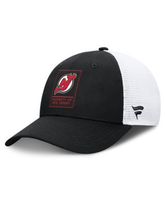 Men's Black/White New Jersey Devils Authentic Pro Train Meshback Adjustable Hat