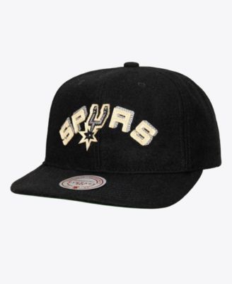 Men's Black San Antonio Spurs Hardwood Classics Retro Roots Vintage Adjustable Hat