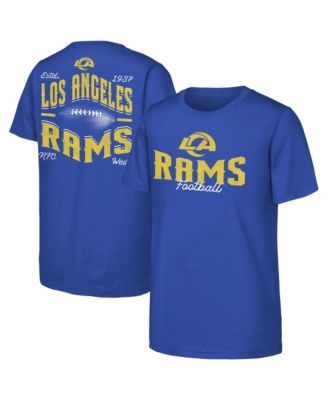 Big Boys' and Girls' Royal Los Angeles Rams Top Pick T-Shirt