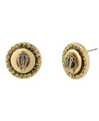 Glass Crystal Eagle Stud Earrings