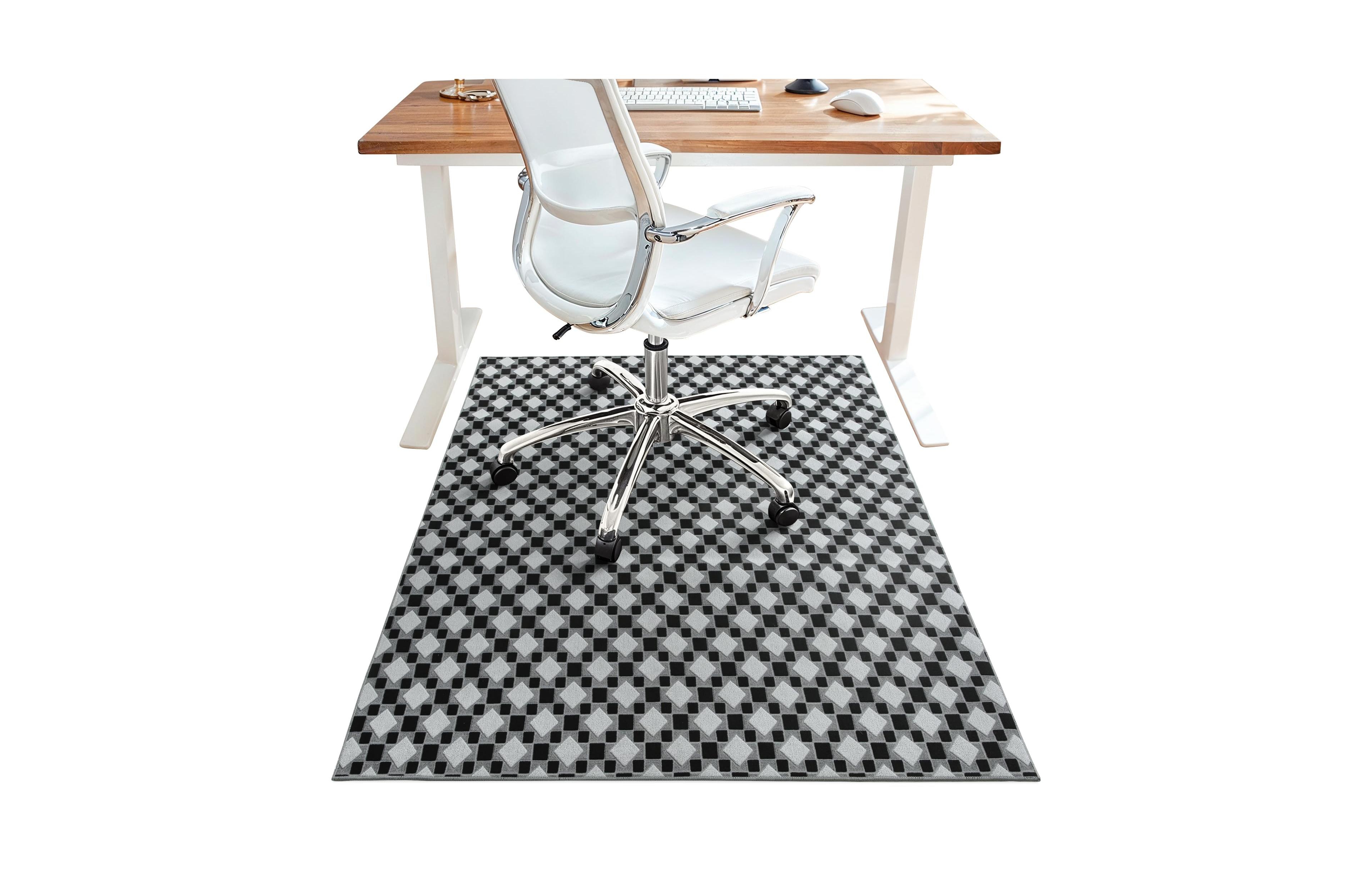 Danrong Office Chair Mat Non Slip Washable Floor Protector Low Pile Decorative Rug