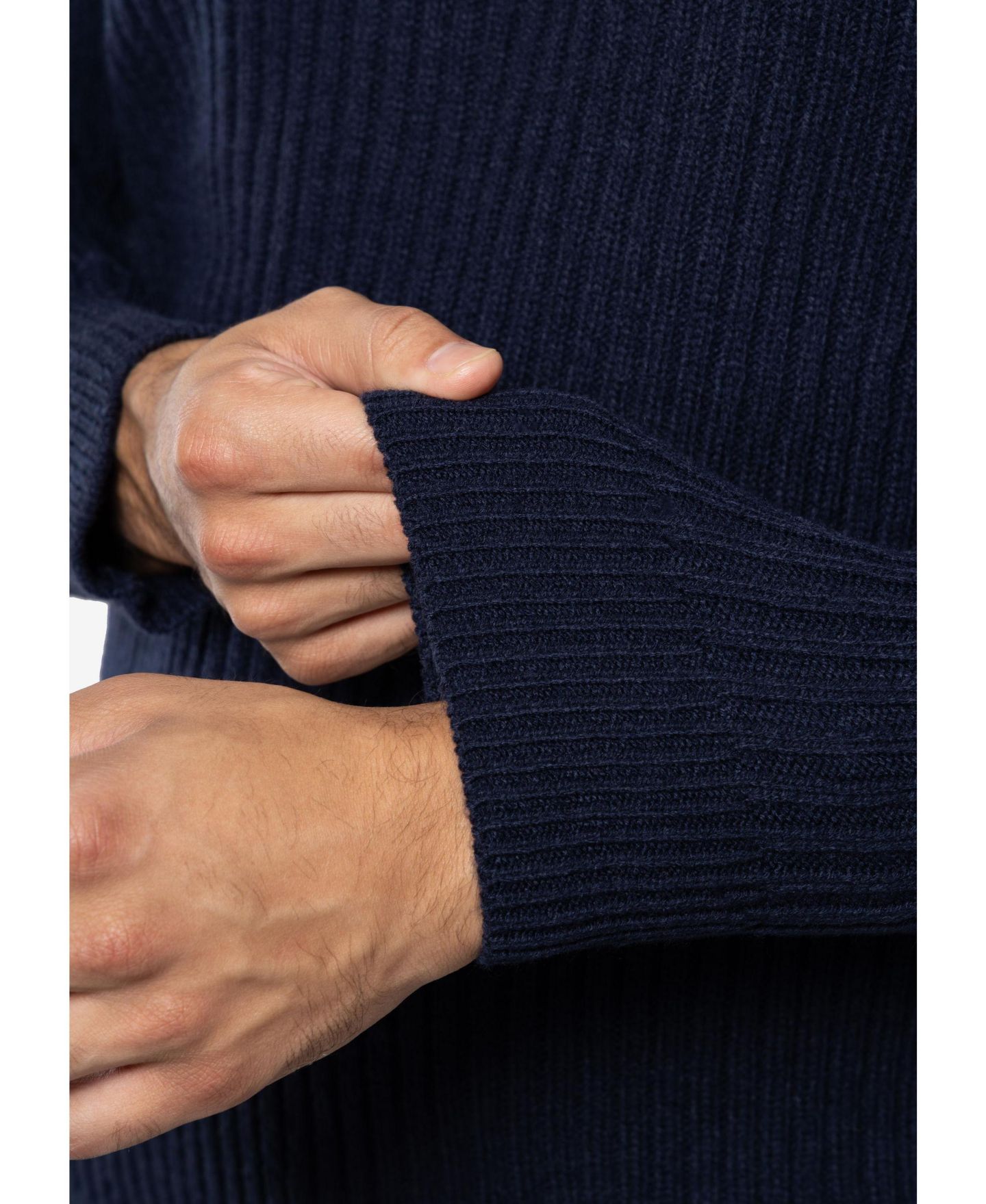 Мужской свитер X-Ray Ribbed Mock Neck Quarter-Zip, цвет: Тёмно-синий — фото 20