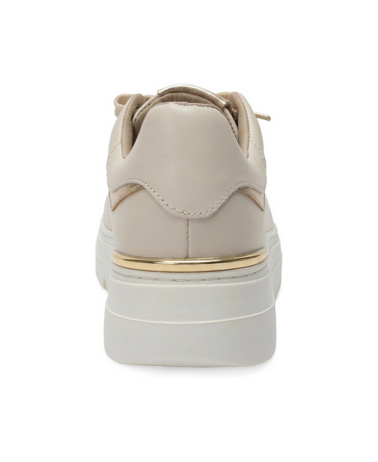 Женские кроссовки Forever & Always Shoes Jenny Leather Round-Toe Casual, цвет: Бежевый — фото 4