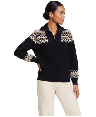 Women's Drifter Fair-Isle Mock-Neck Drop-Shoulder Sweater