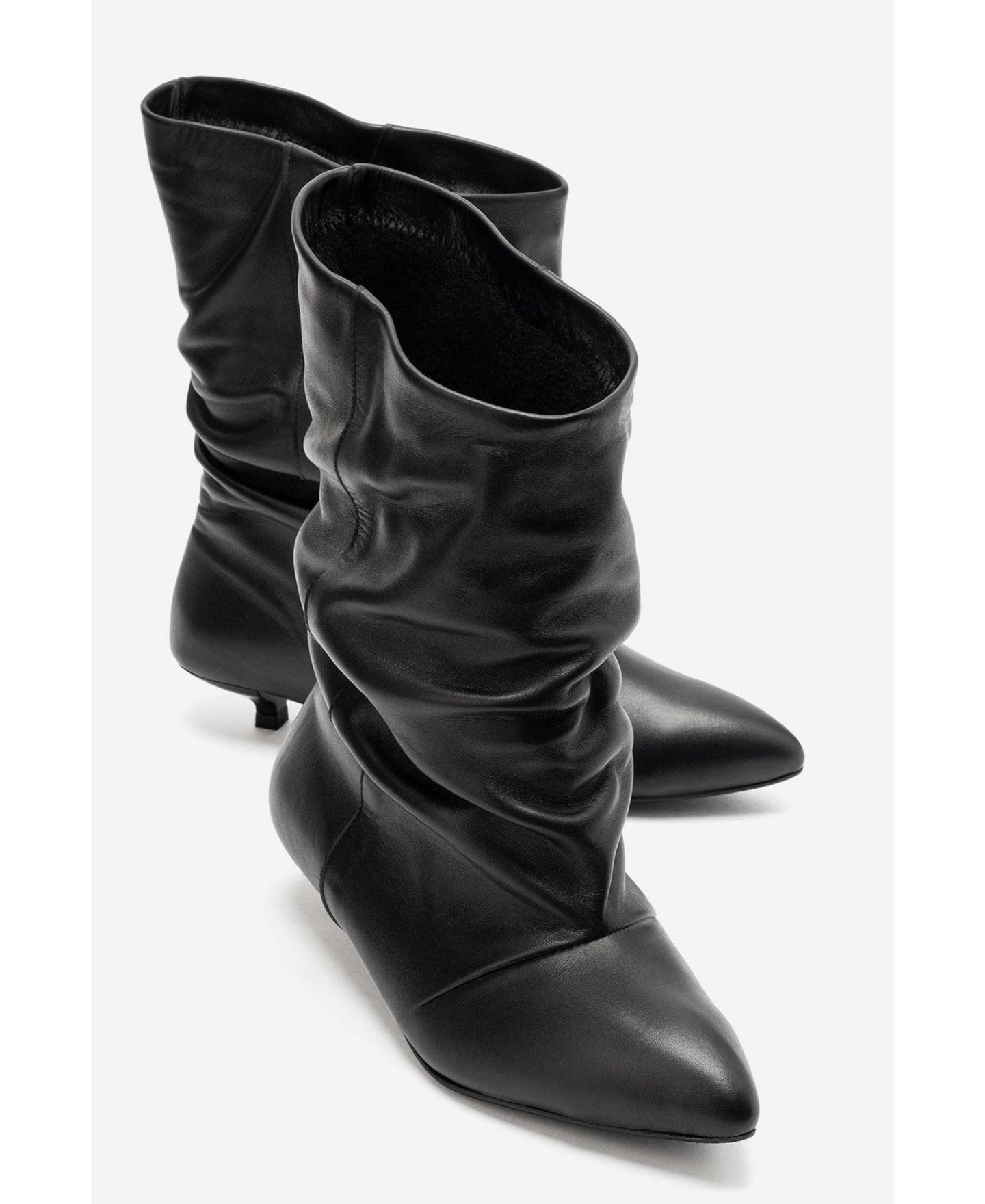 Женские ботинки Forever & Always Shoes Lancy Kitten-Heel Pointed-Toe Ankle, цвет: Чёрный — фото 4