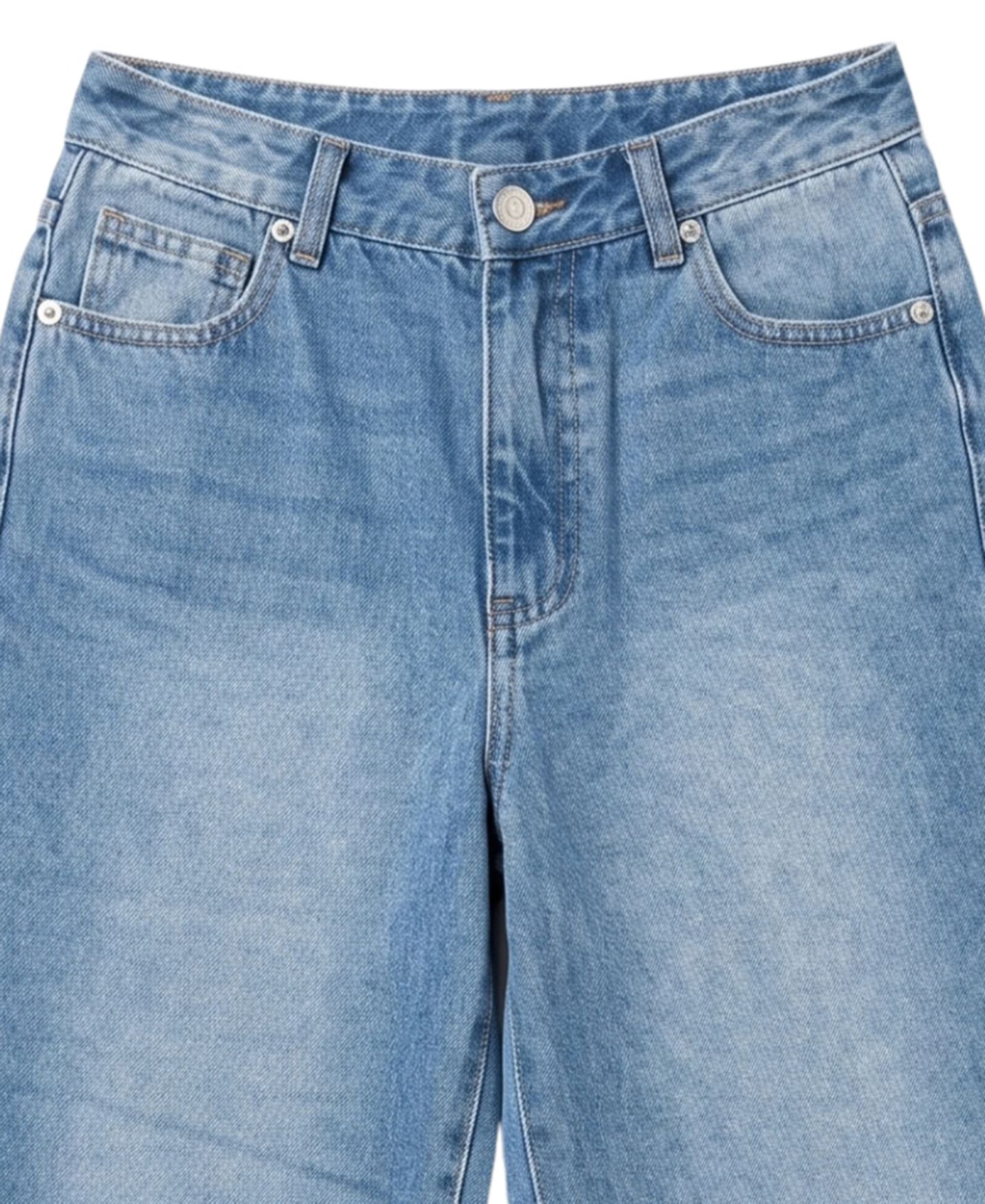 Джинсы With Jules Wide-Leg High-Waisted Embroidered Denim для девочек, цвет: Светлая варка — фото 3