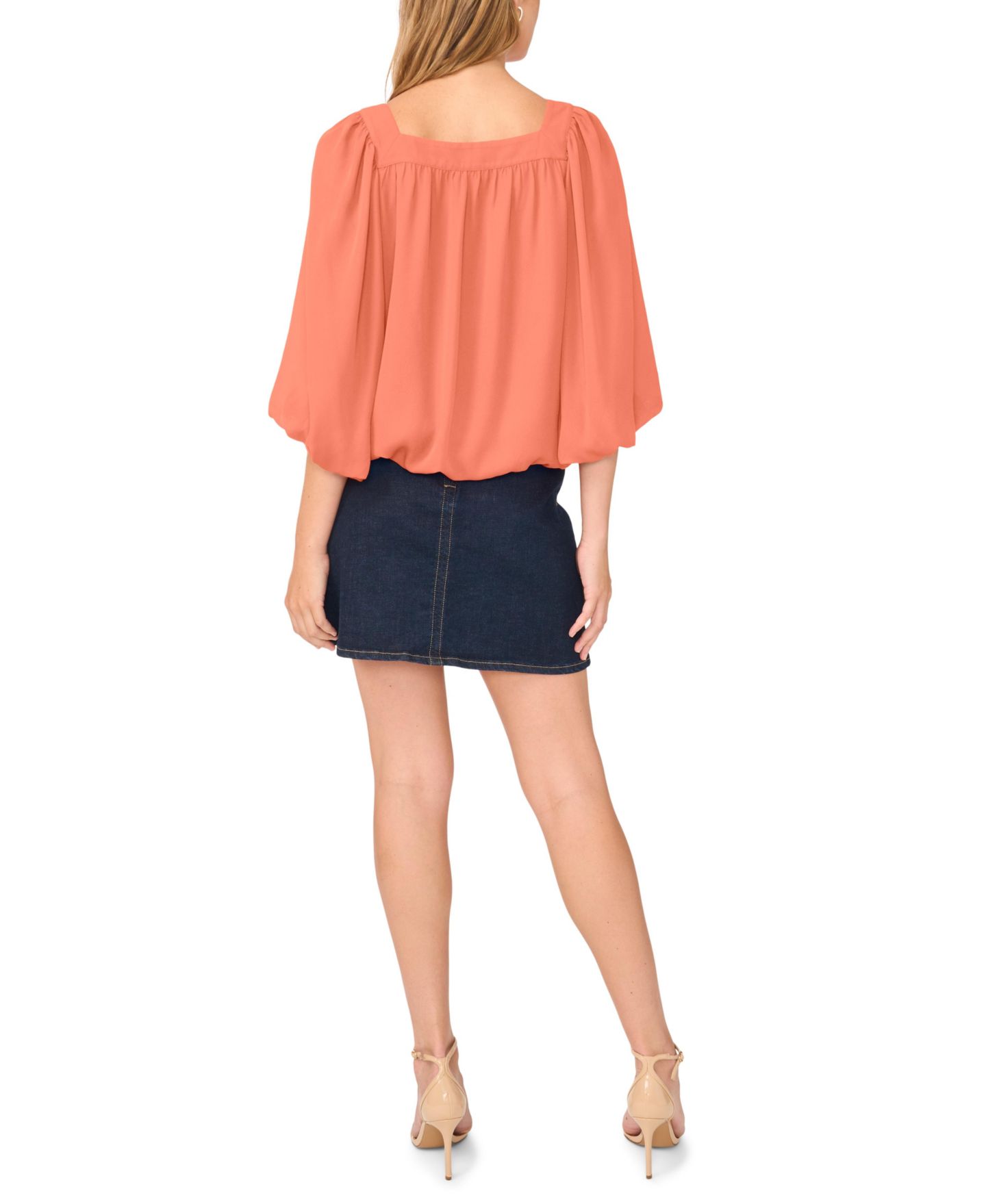 Женская блузка Vince Camuto 3/4-Sleeve Square Neck Bubble, цвет: Canyon Cor — фото 5