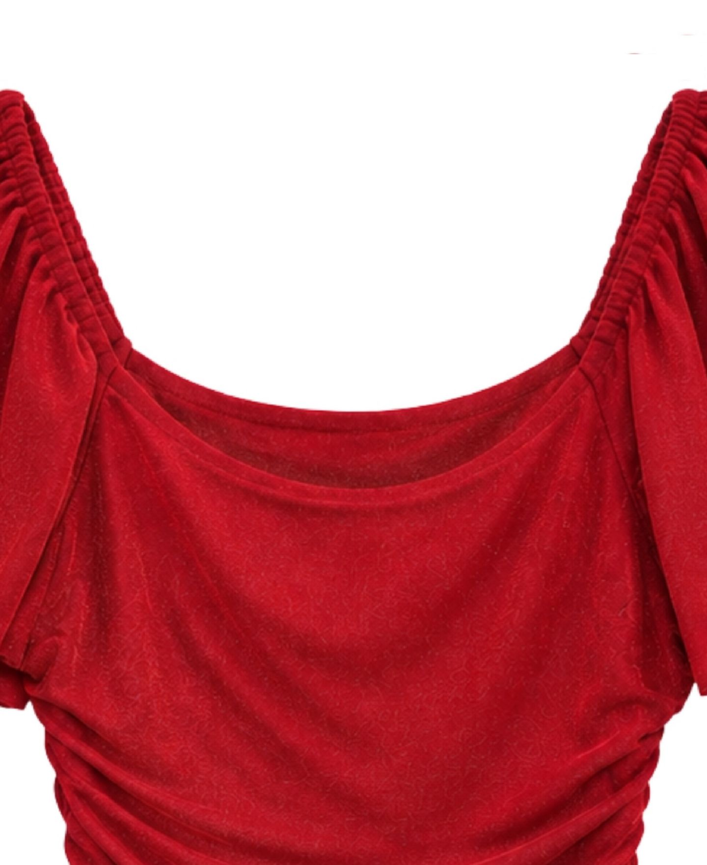 Платье With Jules Short-Sleeve Ruched Glitter Knit для девочек, цвет: Красный — фото 3