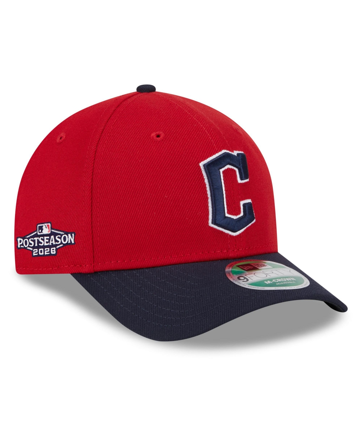 New Era Men's Red/Navy Cleveland Guardians 2026 Mlb Postseason Side Patch 9FORTY Adjustable Hat - Red, Navy