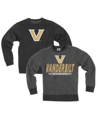 Big Boys' and Girls' Black Vanderbilt Commodores Reversible Sweatshirt