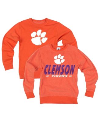 Big Boys' and Girls' Orange Clemson Tigers Reversible Sweatshirt