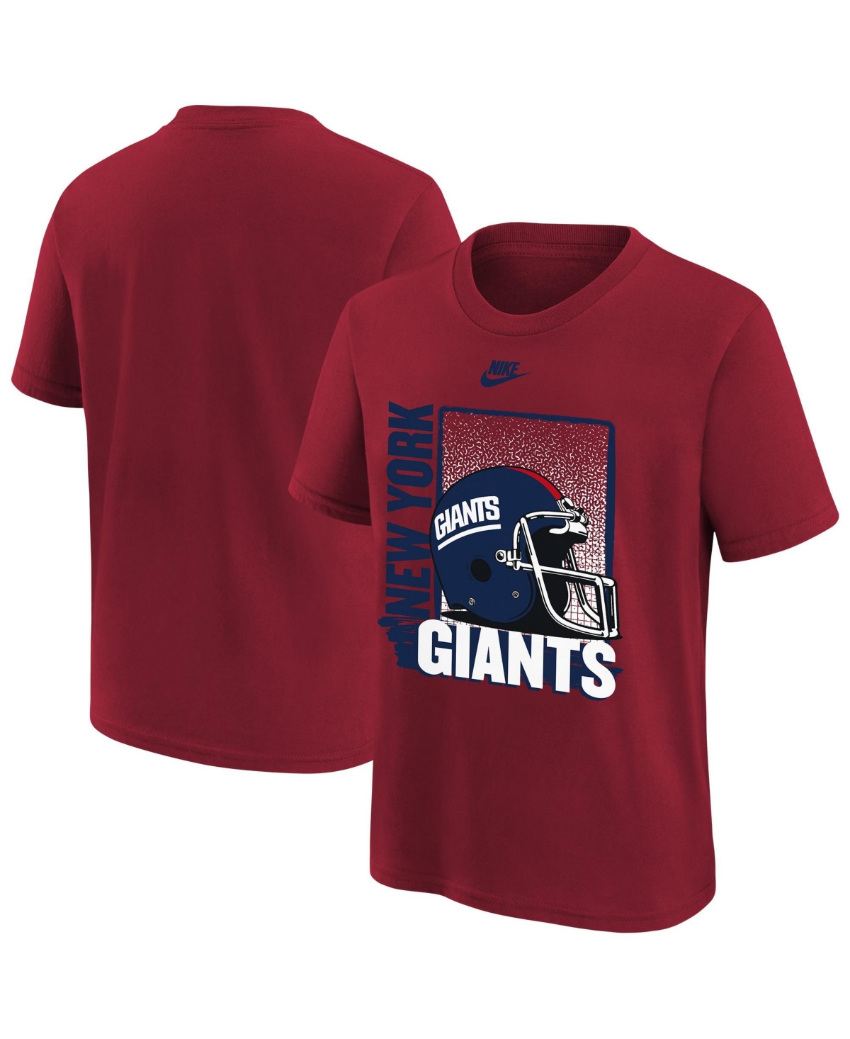 Nike Big Boys' and Girls' Red New York Giants Helmet T-Shirt - Red