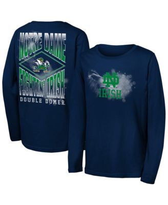 Big Boys' and Girls' Navy Notre Dame Fighting Irish Full Steam Long-Sleeves T-Shirt