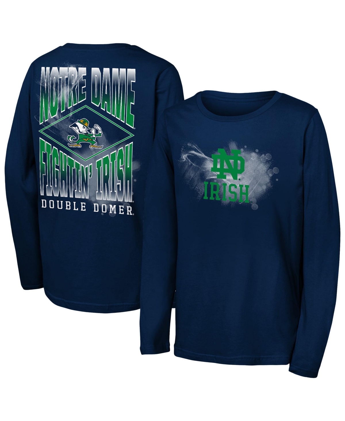 Outerstuff Big Boys' and Girls' Navy Notre Dame Fighting Irish Full Steam Long-Sleeves T-Shirt - Navy