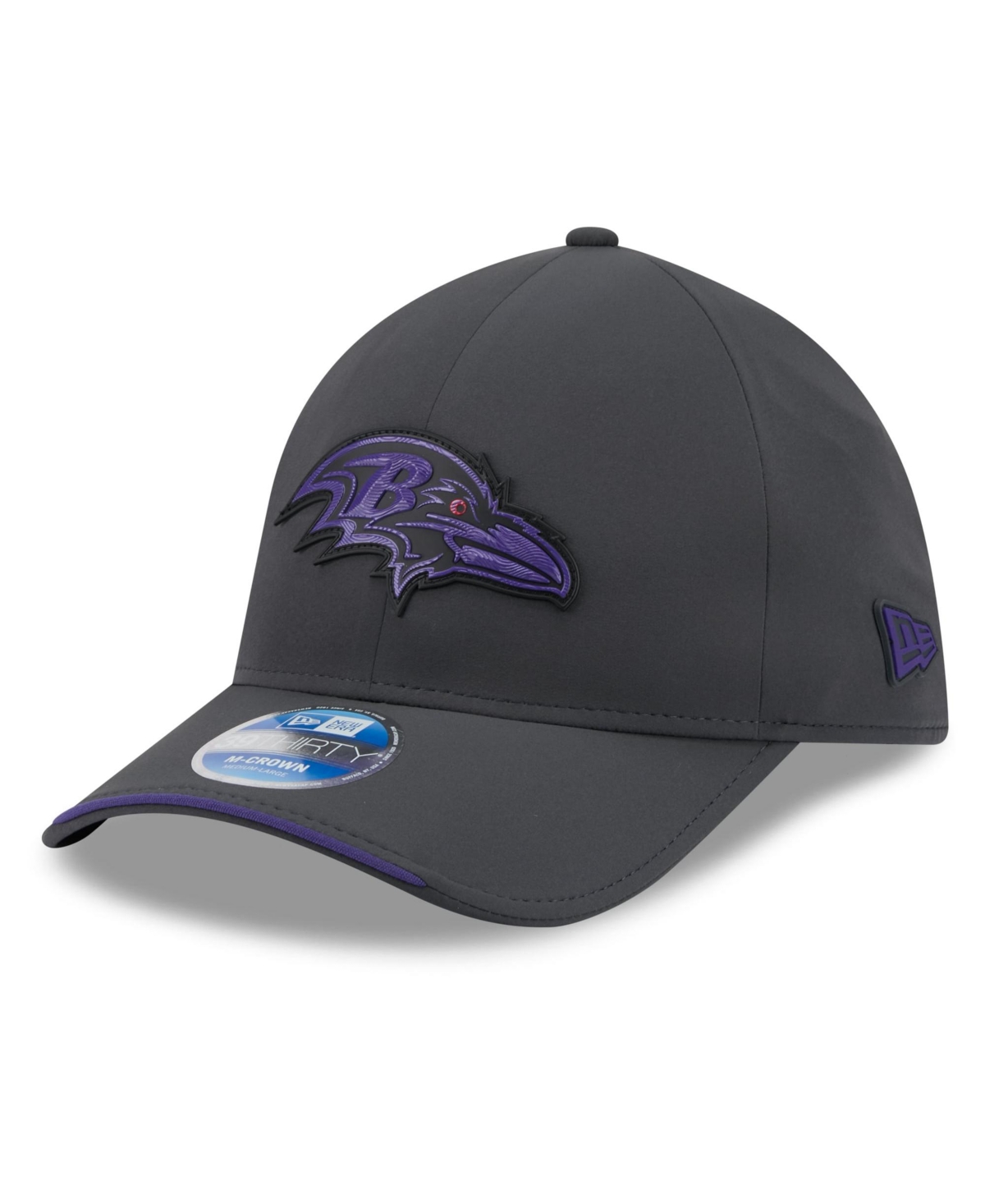 New Era Men's Charcoal Baltimore Ravens 2026 Sideline Cold Weather 39THIRTY M-Crown Stretch Hat - Charcoal