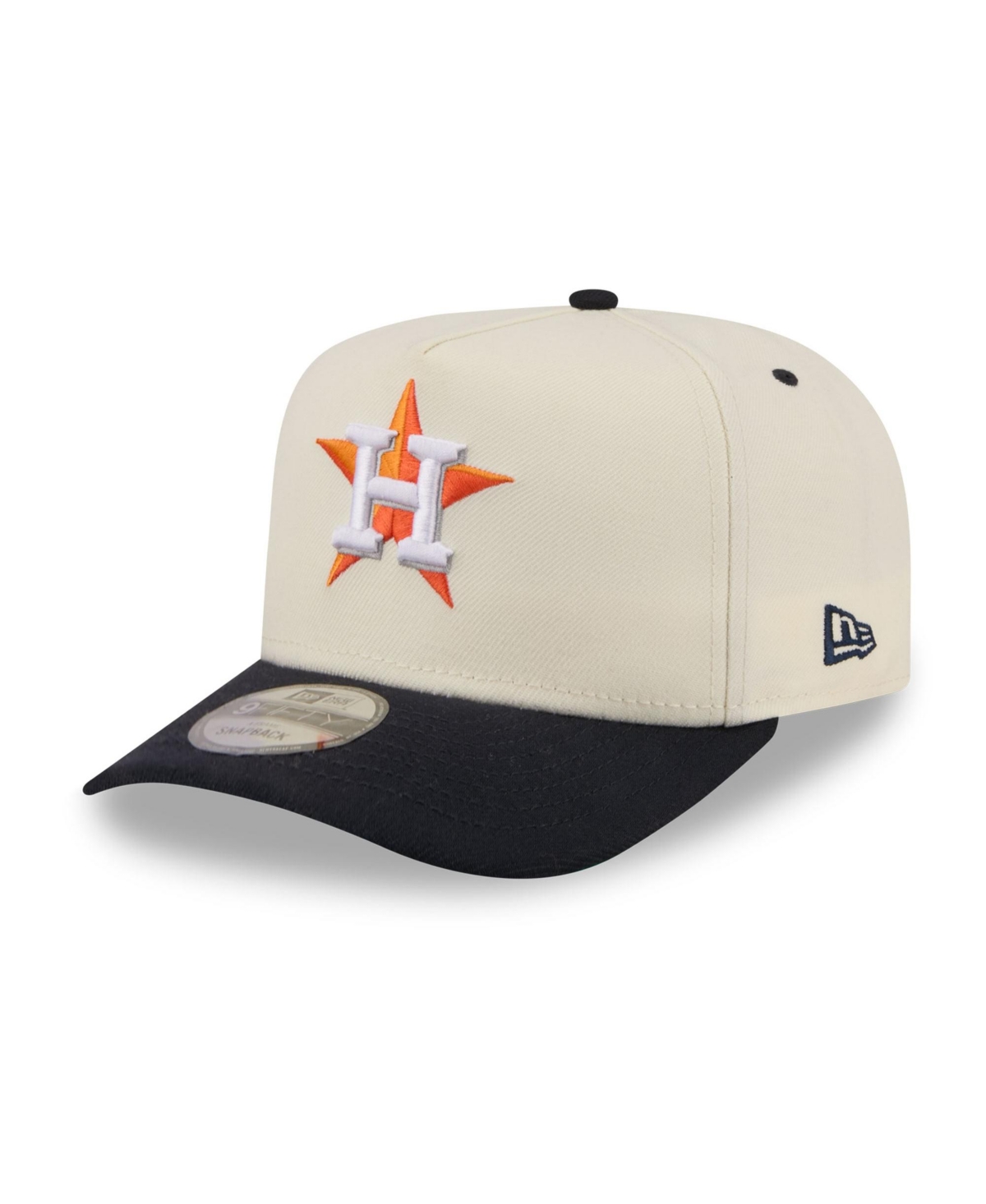 New Era Men's Cream Houston Astros Rear Hit 9FIFTY A-Frame Snapback Hat - Cream, Navy