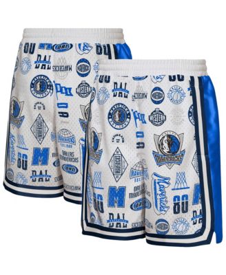 Big Boys' and Girls' White Dallas Mavericks Ball Hog Dazzle Basketball Shorts