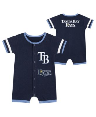 Baby Boys and Girls Navy Tampa Bay Rays Double Hit Coveralls