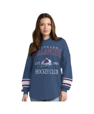 Women's Blue Colorado Avalanche Hockey Club Spirit Jersey Heavyweight Long-Sleeves T-Shirt