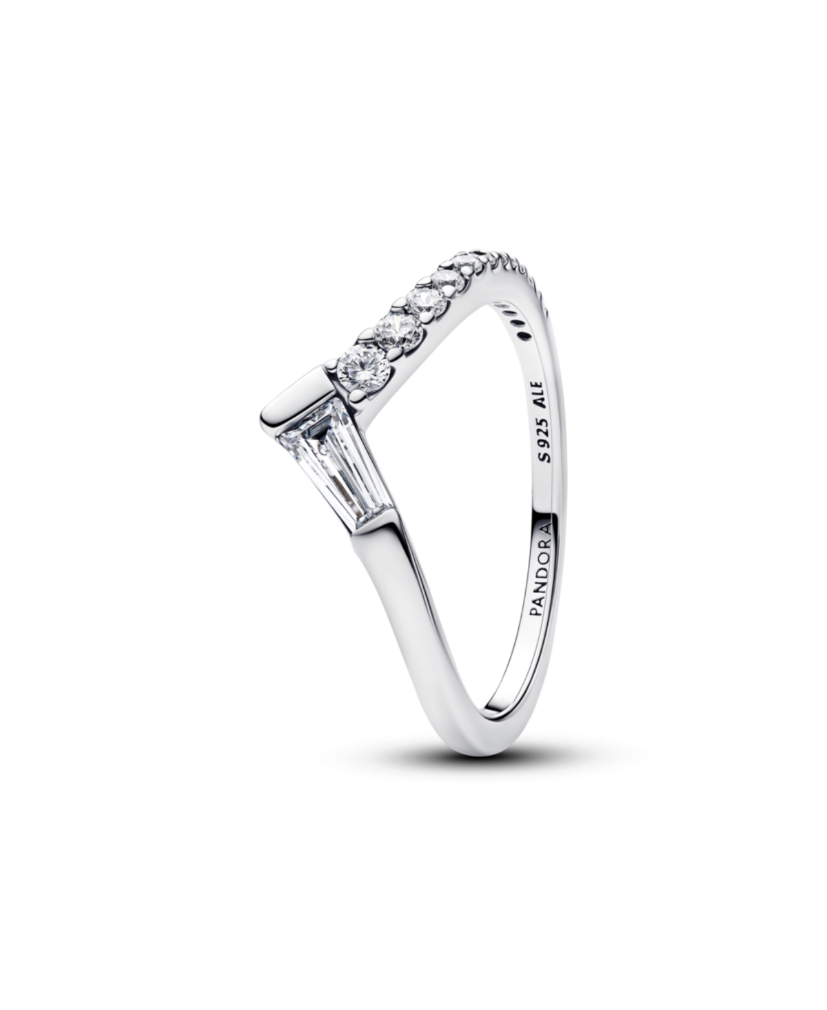 Pandora Cubic Zirconia Tiara Baguette-Cut Pave Stackable Ring - Clear