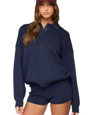 Women's Lorie Oversized Knit Polo Sweater