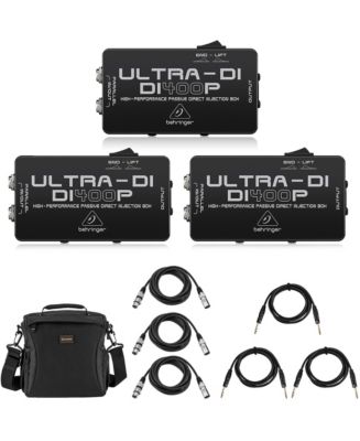 Behringer ULTRA-DI DI400P 3-Pack Bundle Direct Injection Box Kit - Macy's