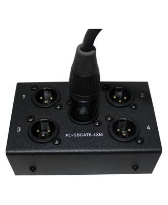 XC-SBCAT6-4XM 4-Channel XLR-M Audio/DMX Portable Snake Box