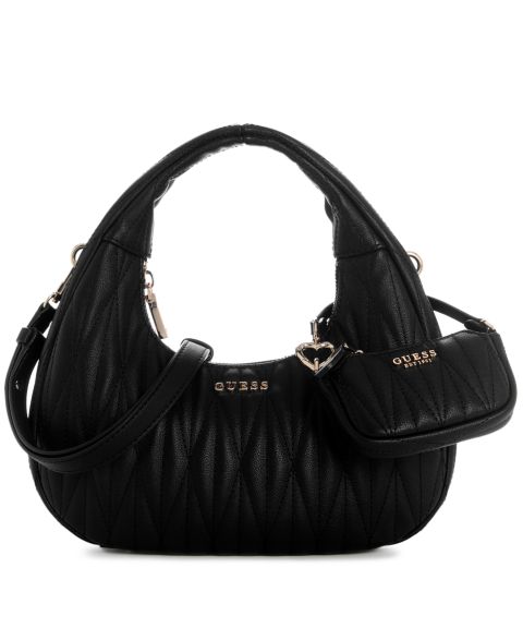 Женская сумка GUESS Lorraine Small Zipper Hobo, цвет: Чёрный