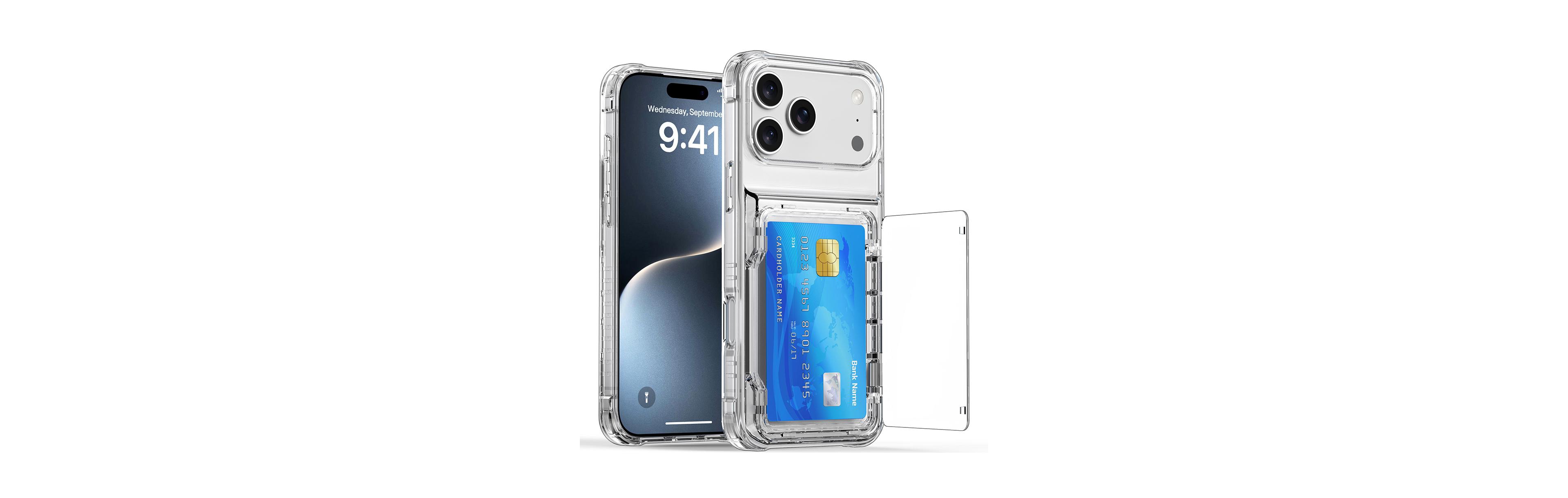 Artudatech 3-in-1 Wallet Case for iPhone 12-17 with Card Holder and Kickstand